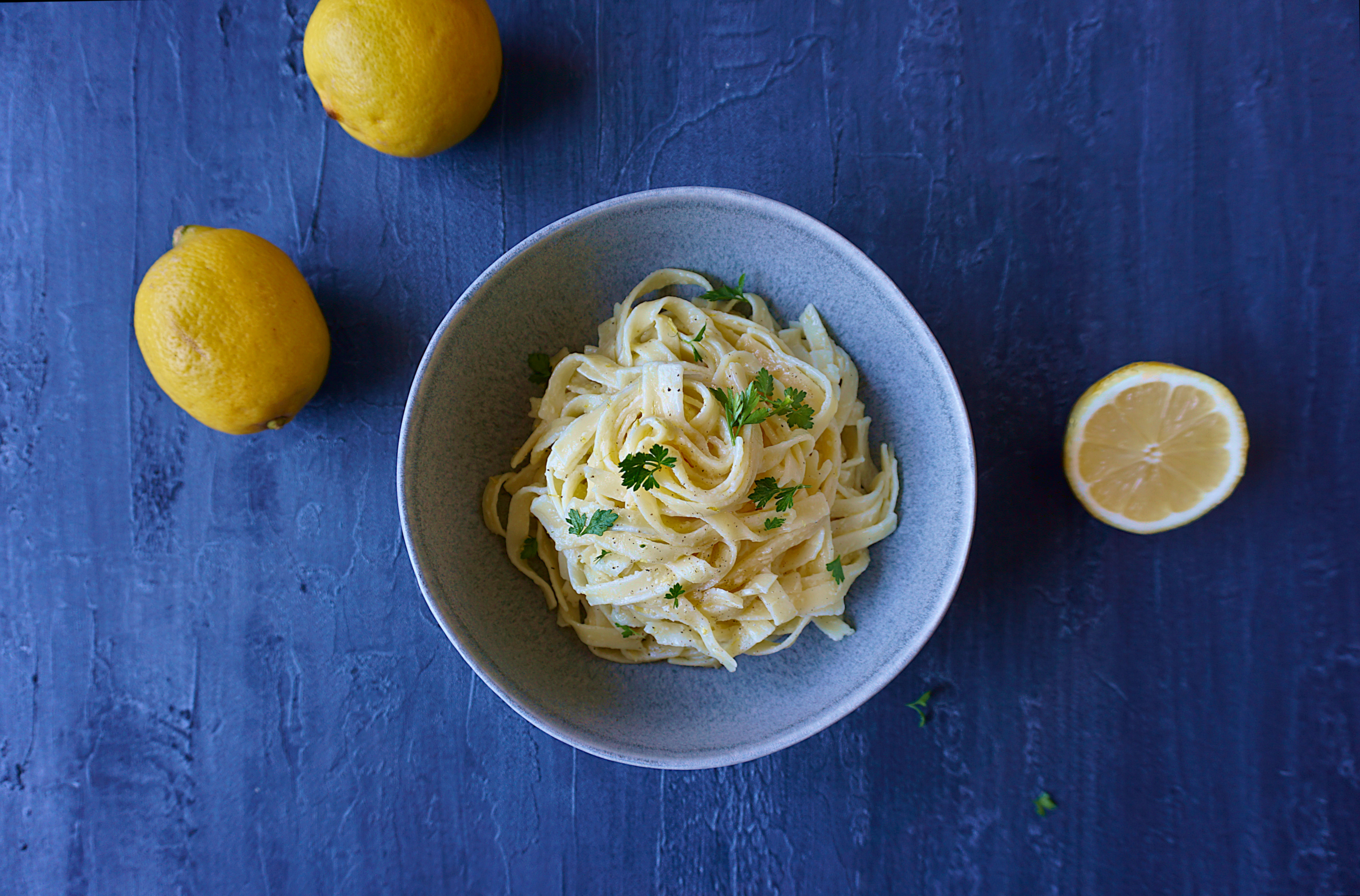 tagliolini al limone, easy, recipe, vegan, lemon cream sauce, noodles, carbheaven, best ever, italian